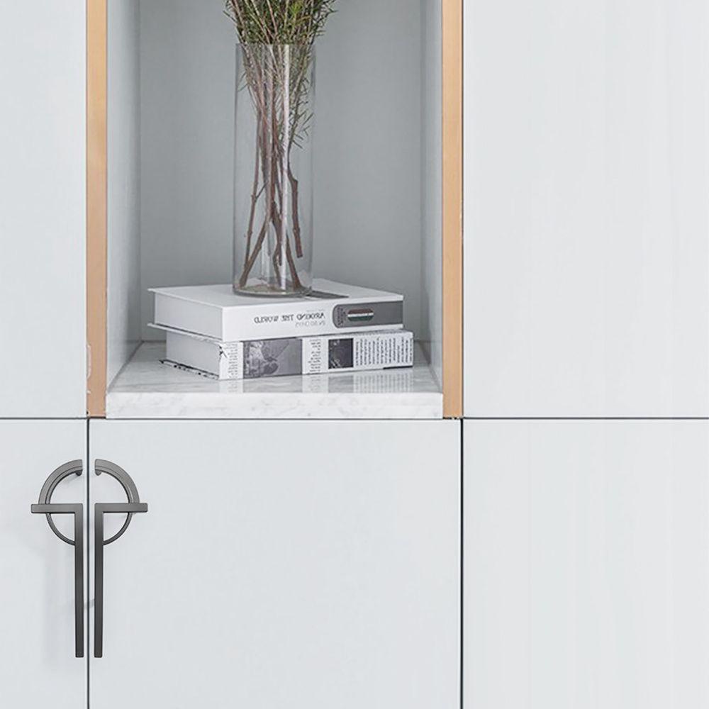 KUNHEV Tay Nắm Cửa Tủ Bằng Hợp Kim Kẽm Hình Hoa Mẫu Đơn Sang Trọng