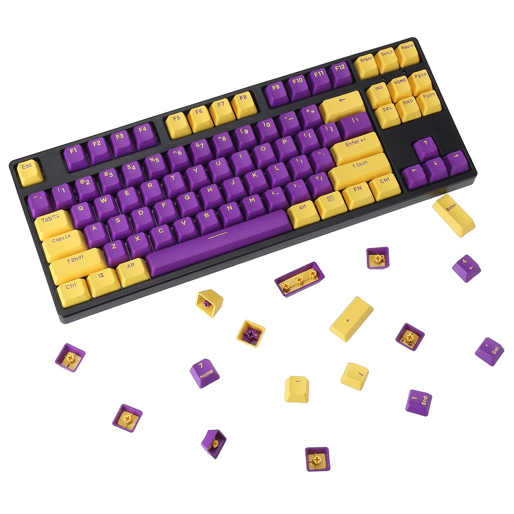 104 Bàn phím PBT, Bàn phím cơ khí kép OEM keycap, phù hợp với Cherry Mx Gateron Kailh Switch