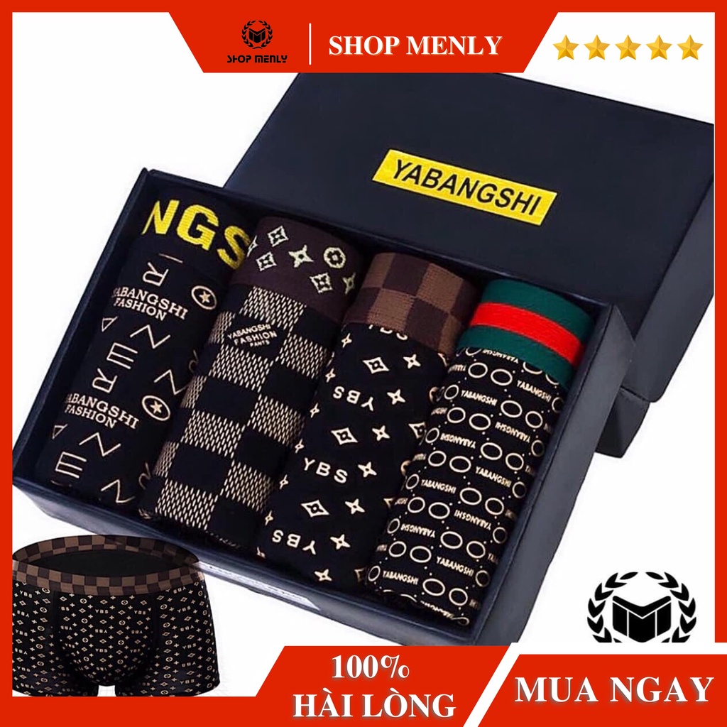 Combo 4 quần sịp nam YABANGSHI, quần lót đùi nam cao cấp thiết kế độc quyền  - 𝑴𝒆𝒏𝒍𝒚 𝑺𝒉𝒐𝒑