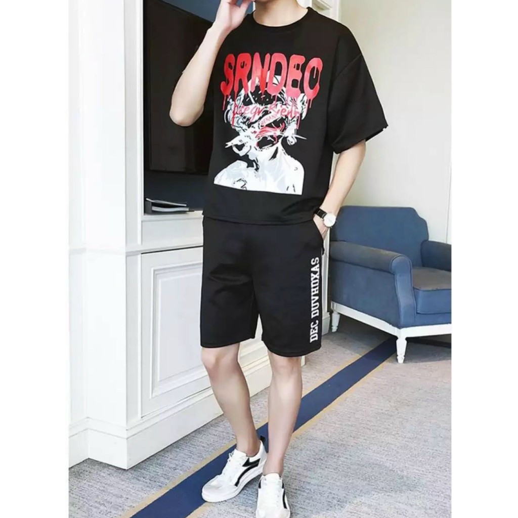 &lt;FREE SHIP&gt; Đồ bộ nam hè y hình, vải êm, mát, không ra màu, không đổ lông (srndec)