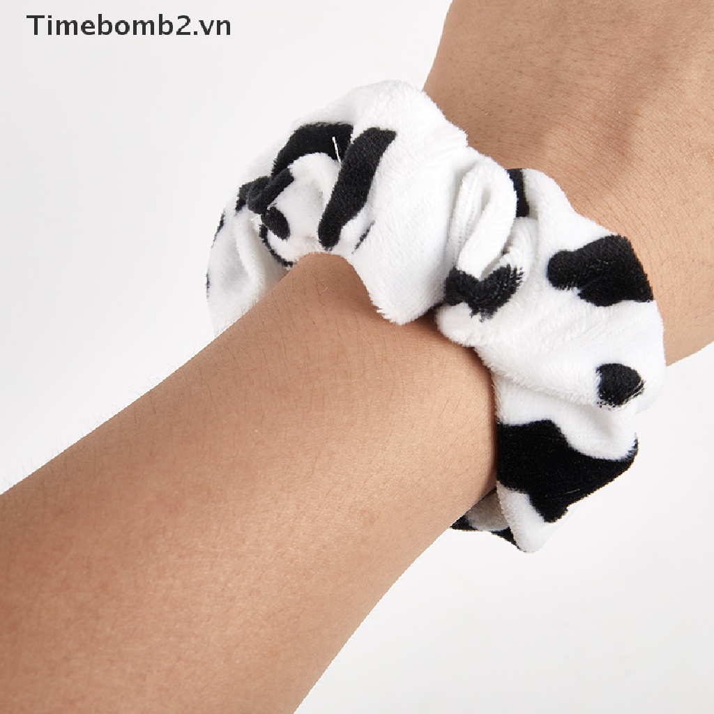 Set 2 Dây Cột Tóc Vải Nhung Co Giãn Đáng Yêu