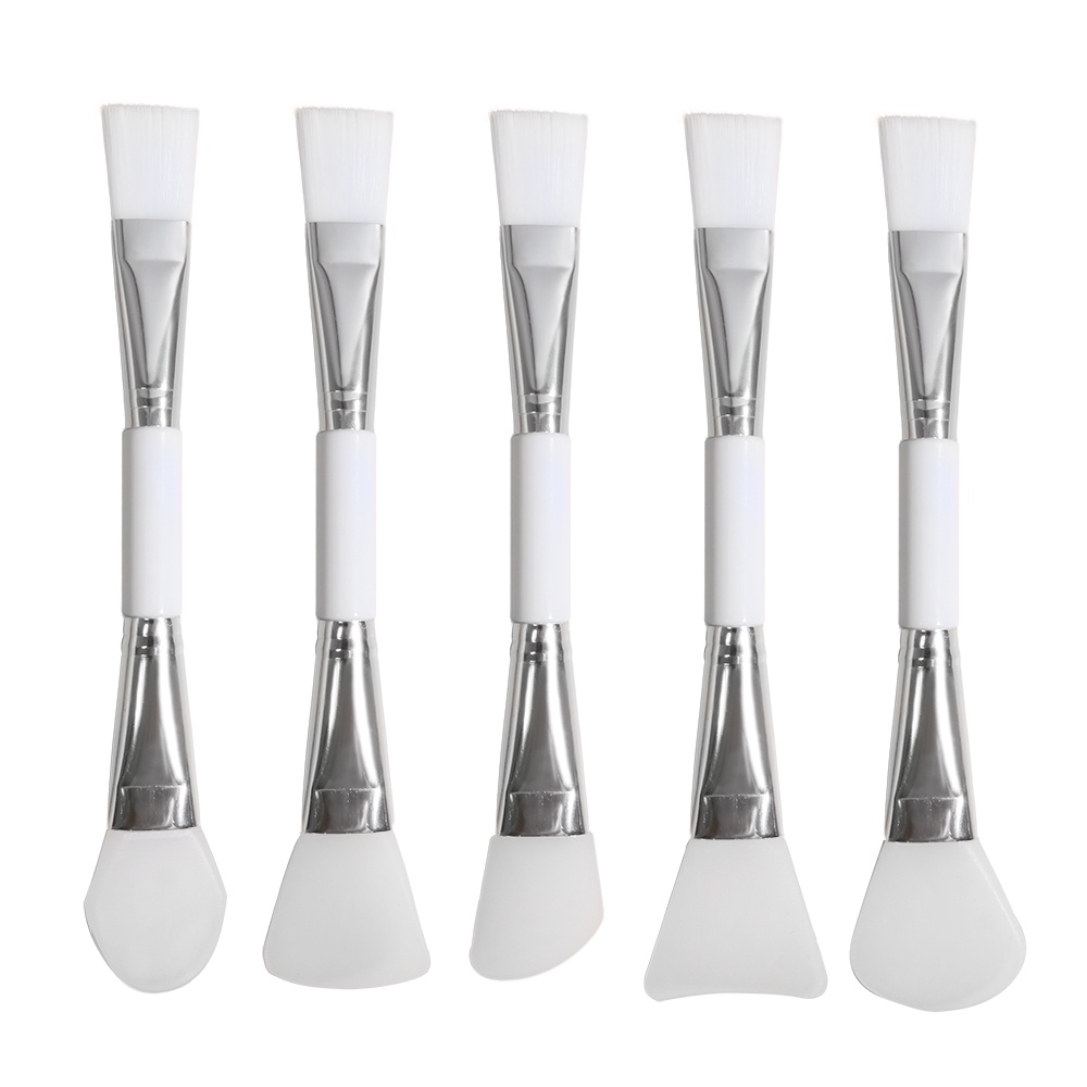[Hàng mới về] Dụng cụ cọ và dao silicone sợi len phết mặt nạ trang điểm làm đẹp 2 đầu chuyên dụng