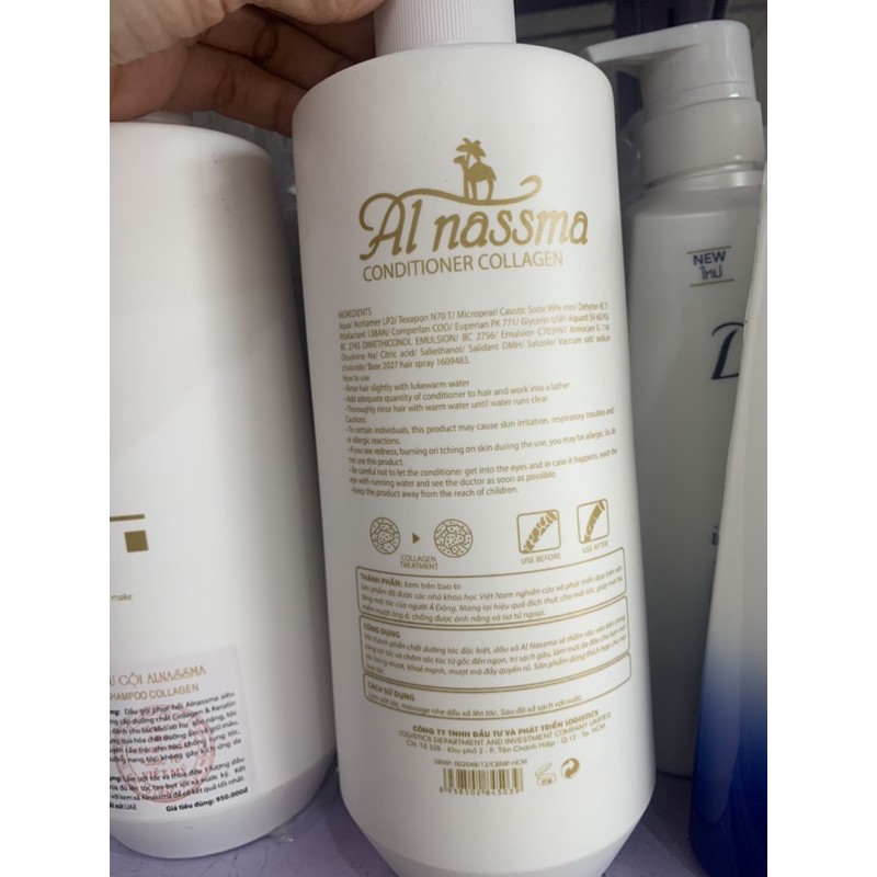 Cặp Gội Xả Al Nassma Phục Hồi Khô Sơ Cao Cấp 1000ml x 2