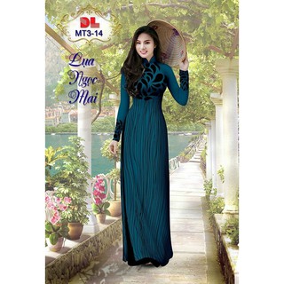 Vải áo dài in 3D chìm họa tiết hoa đẹp, chất lụa mềm, hình thật [HOT]