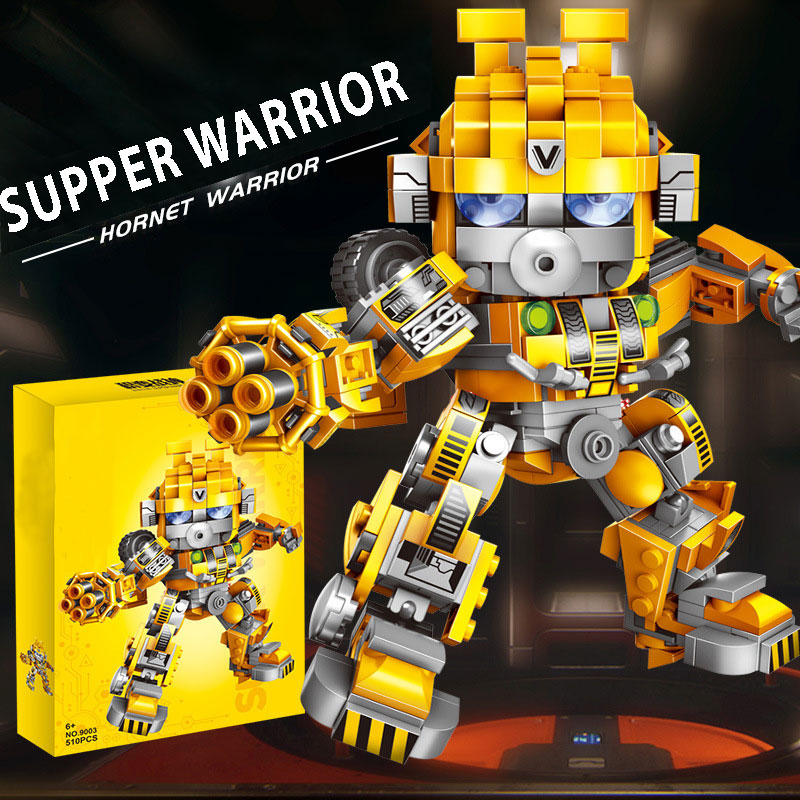 Đồ chơi lắp ghép mẫu Robot Supper Warrior với hơn 500 chi tiết chất liệu nhựa ABS cao cấp