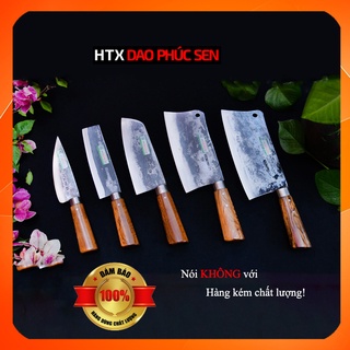 Bộ Dao Cán Cẩm 01 HTX DAO PHÚC SEN CB01 Chặt Gà Xương Mới Khâu Inox 302