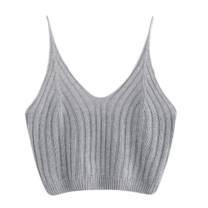 Áo Croptop Hai Dây Không Tay Thời Trang Mùa Hè Quyến Rũ Cho Nữ