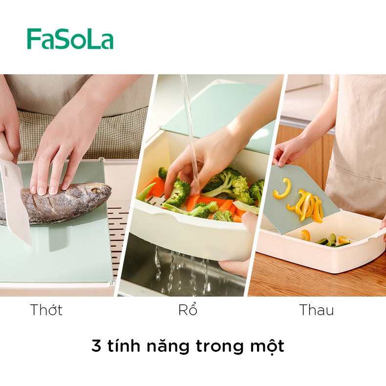 Thớt nấu ăn Siêu Tiện Lợi 3 trong 1 FASOLA FSLSH-178