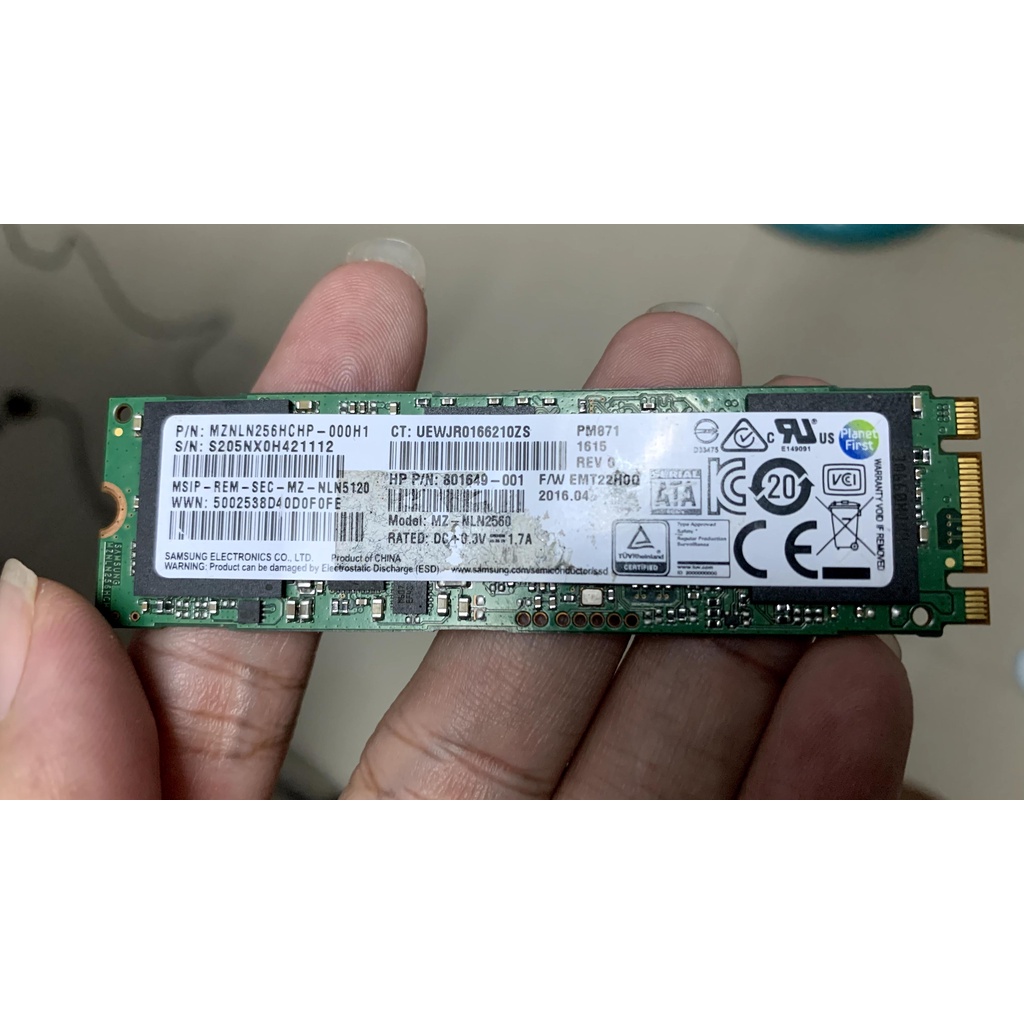 Ổ Cứng SSD M2 SATA 2280 Samsung 256gb hàng zin bóc máy.