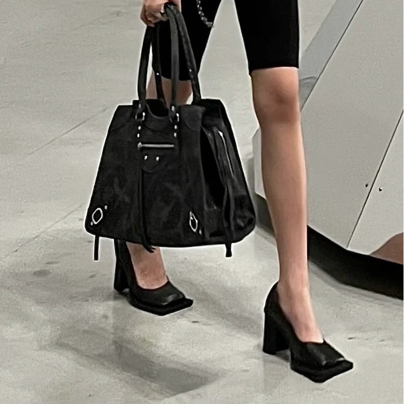 Giày Cao Gót Mũi Vuông Phong Cách Thời Trang Pháp Dành Cho Nữ