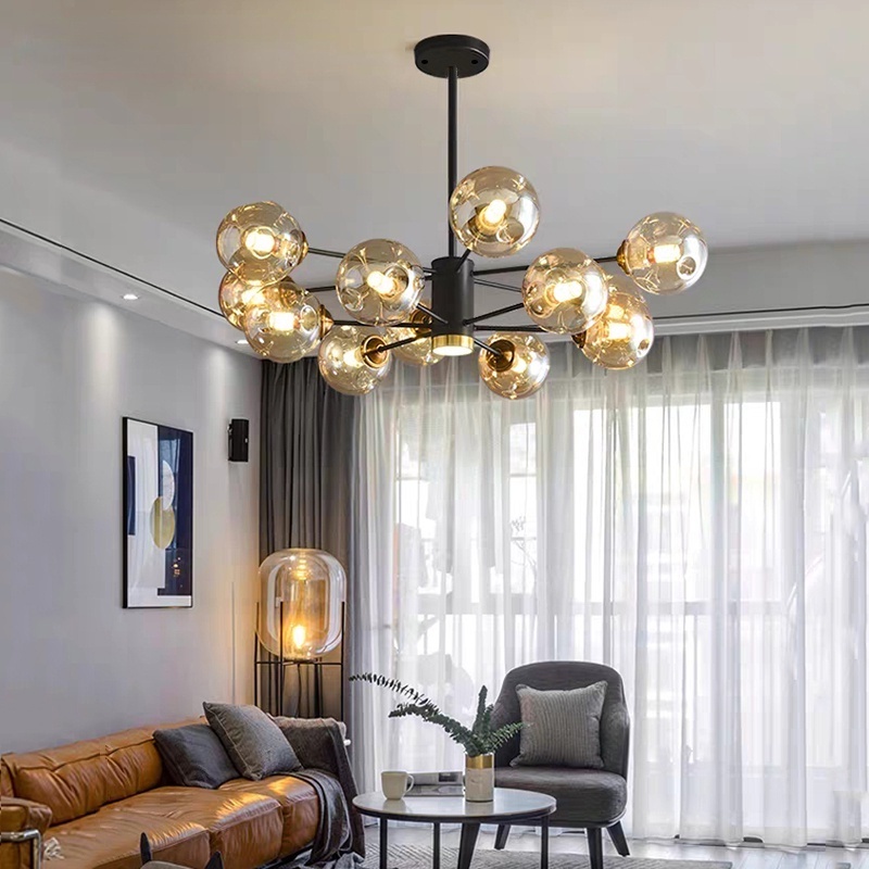 IKEE Phòng Ngủ GiảN Đèn Ốp Trần Hiện Đại Phòng Khách ĐèN Treo Trần Đèn Chùm Led ĐèN Thả Trang Trí BắC ÂU