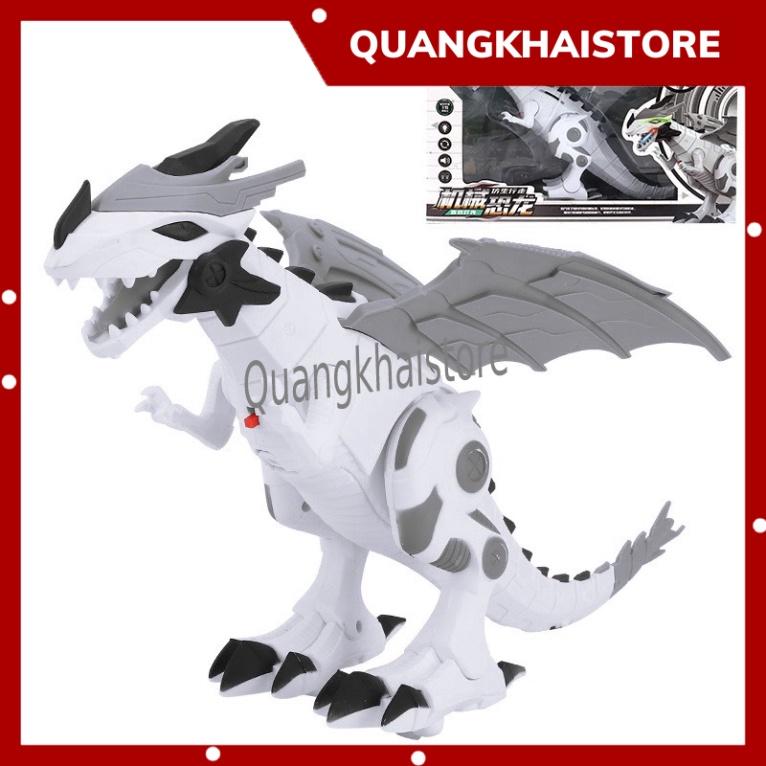 Khủng Long Robot Phun Khói - Lửa Điện Sử Dụng Pin