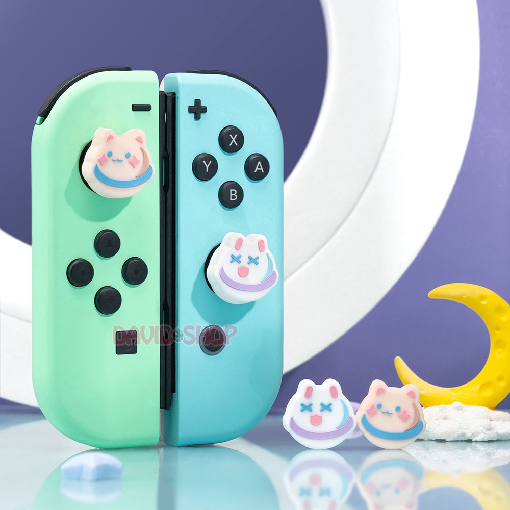 Núm bọc analog Mèo Vũ Trụ hãng Geekshare cho Joy-Con - Nintendo Switch / Lite / OLED