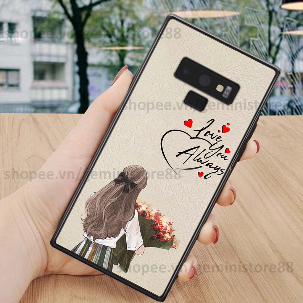 Ốp Samsung Note 9 in hình cô gái be happy trẻ trung cá tính năng động