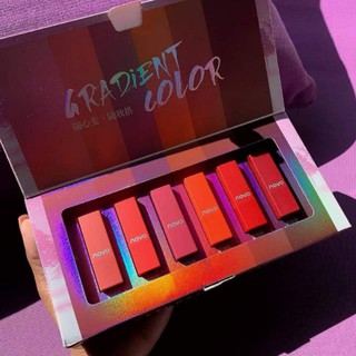 Set 6 Son Thỏi Lì  Novo Gradient Color (Nội địa Trung)