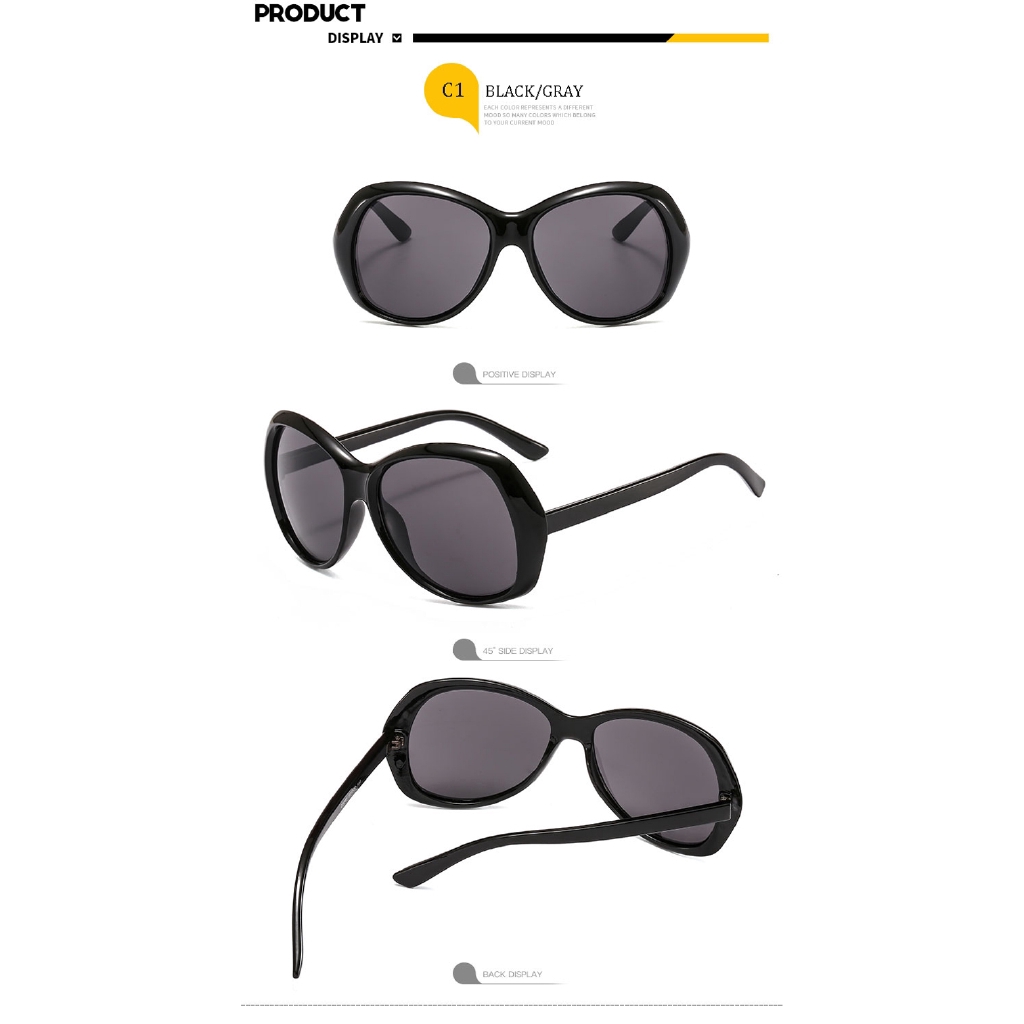 Oversized Round Luxury Sunglasses 2019 Big Black Plastic Frame Celebrity Shades For Women Large Sunglasses lentes