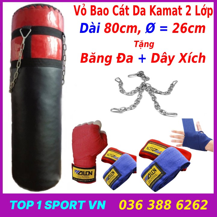 Vỏ Bao Đấm Bốc Boxing Võ Thuật + Băng Đa Võ Thuật Walon Chính Hiệu, dụng cụ tập thể dục thể thao tại nhà siêu tiết kiệm