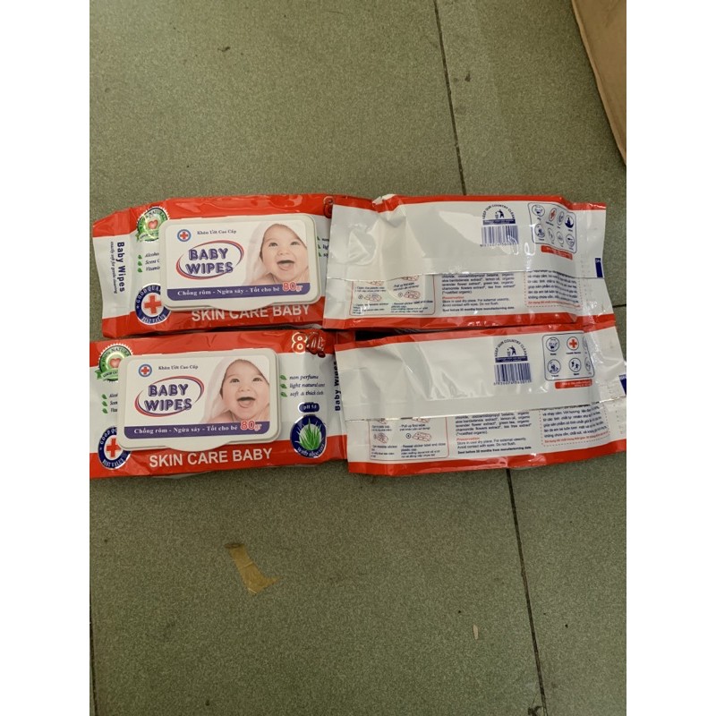 Combo 10goi khăn ướt Baby wipes 80g giá mới