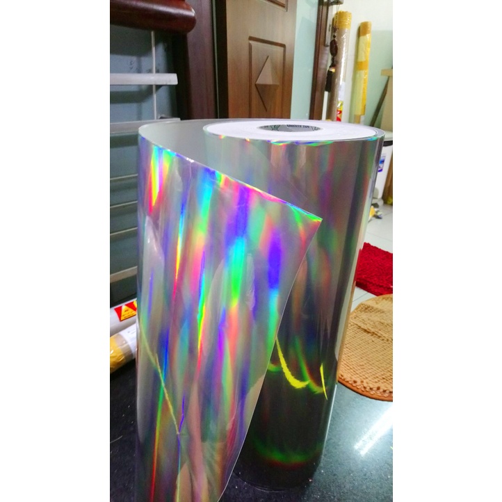 Decal 7 màu hai mặt bóng chiếu lấp lánh ( Hologram chuyển sắc)