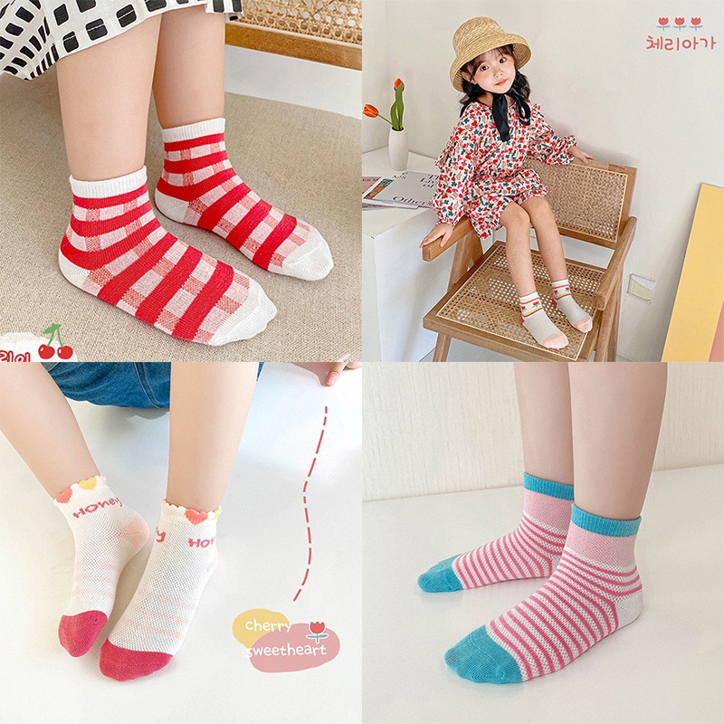 Tất phong cách in hoạt hình thời trang cho bé gái