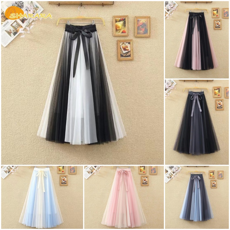 Chân Váy Lưới 2 Lớp Dài Xinh Xắn Cho Nữ SHARARA 85cm
