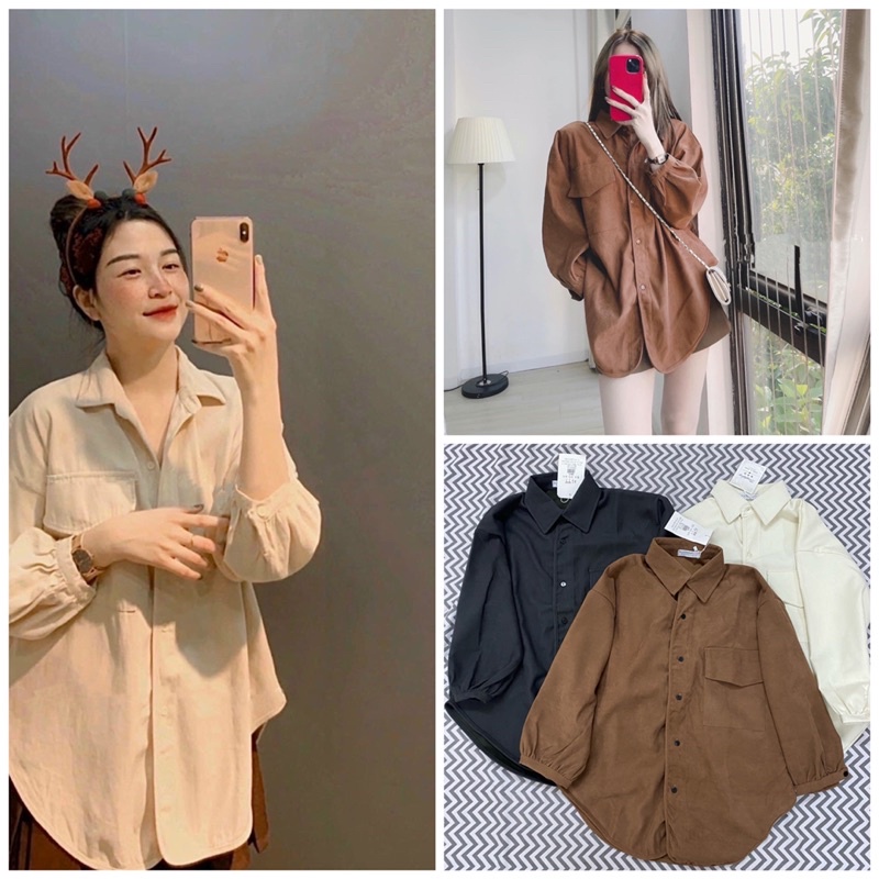 Áo sơ mi đuôi tôm ⚡️FREE SHIP ⚡️túi ngực phong cách Hàn Quốc chất siêu xịn