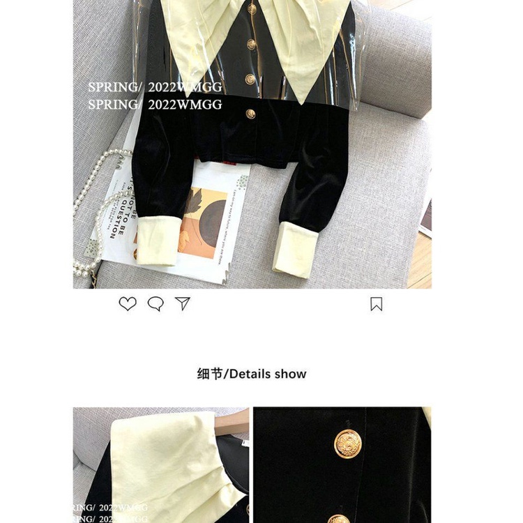 Áo Sơ Mi Nhung Đen Tay Dài Thời Trang Cao Cấp Dành Cho Nữ