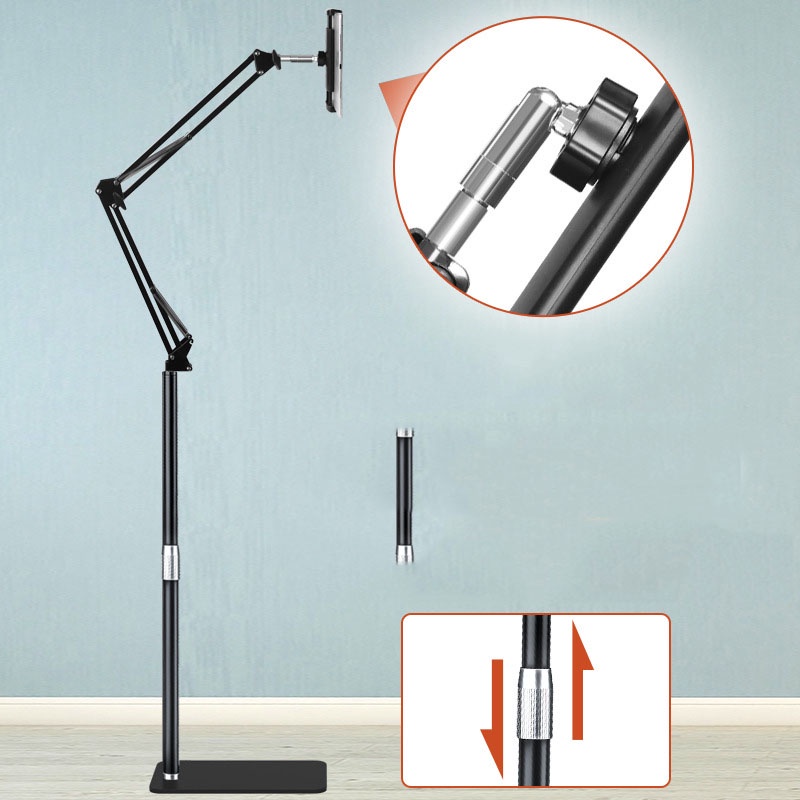 Cây giá đỡ máy tính bảng ipad cao cấp, kẹp điện thoại 360 độ đa năng để nền livestream tiktok xem phim nằm giường