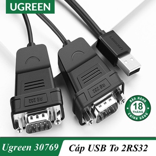 Mua Cáp chuyển USB 2.0 to 2 Com RS232 Ugreen 30769 Chính hãng