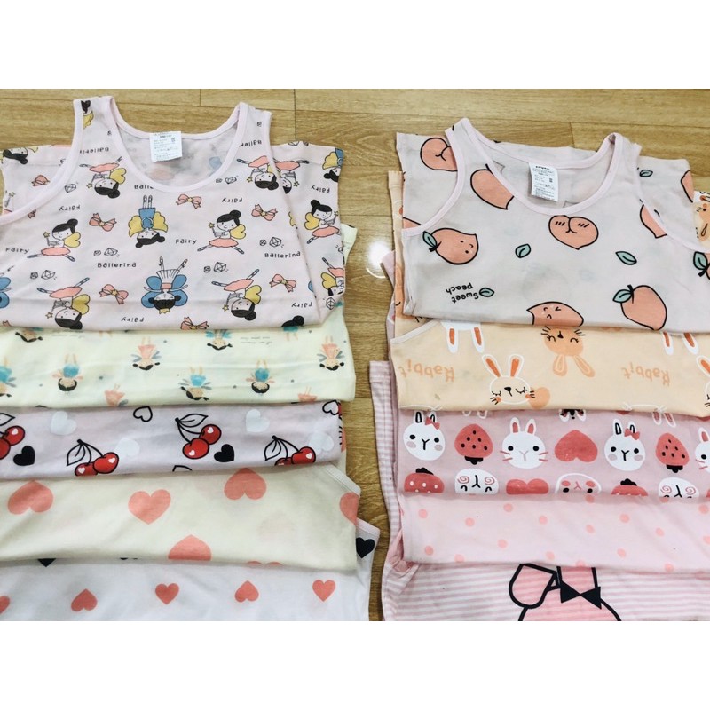 Set 2c Áo ba lỗ Cotton Hàn