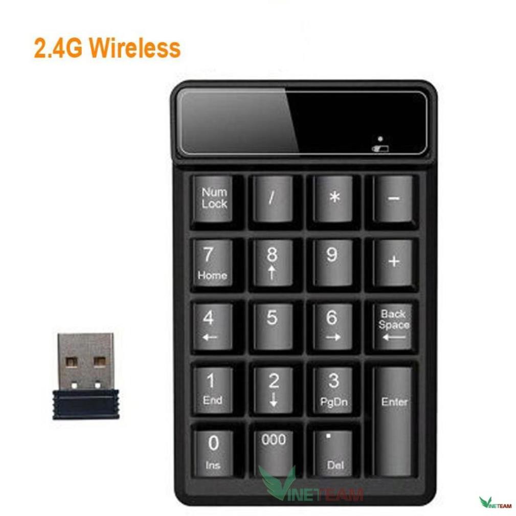 Freeship Bàn phím số,phím giả cơ mini cho kế toán game thủ kết nối usb/2.4G wireless cho máy tính