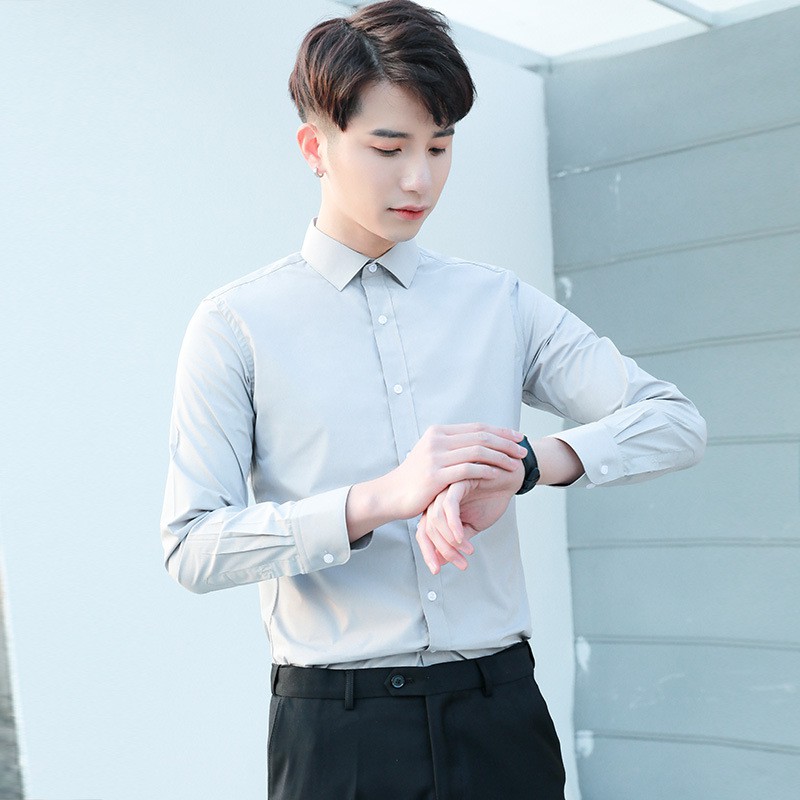 Áo sơ mi nam đẹp, dài tay hàn quốc vải cotton mềm cao cấp loại 1 | BigBuy360 - bigbuy360.vn