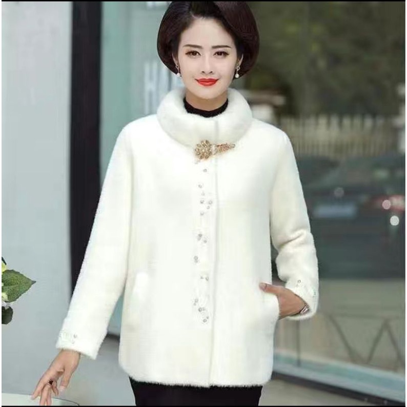 Áo Khoắc Nhung Trung Niên Cho Mẹ