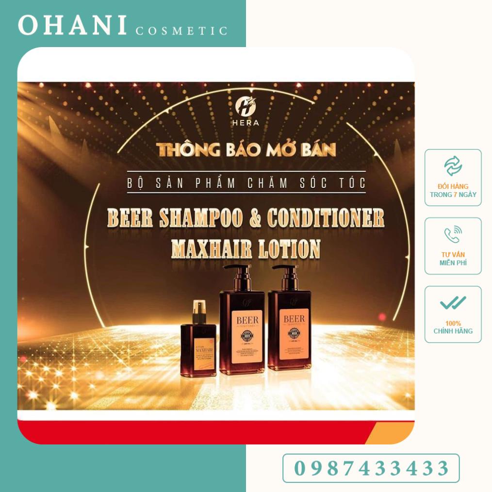 Combo dầu gội men bia + dầu xả + dưỡng tóc Hera