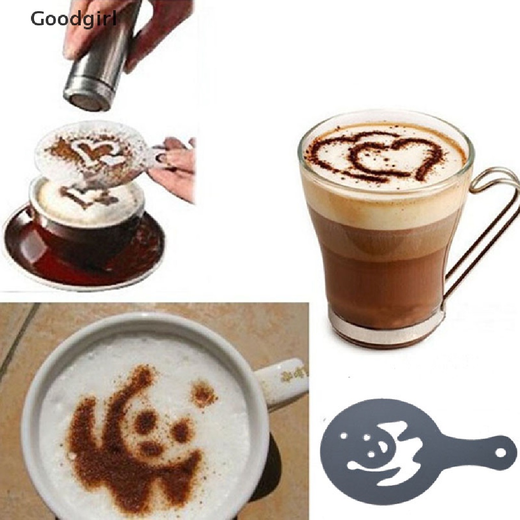 Set 16 khuôn trang trí cà phê latte cappuccino
