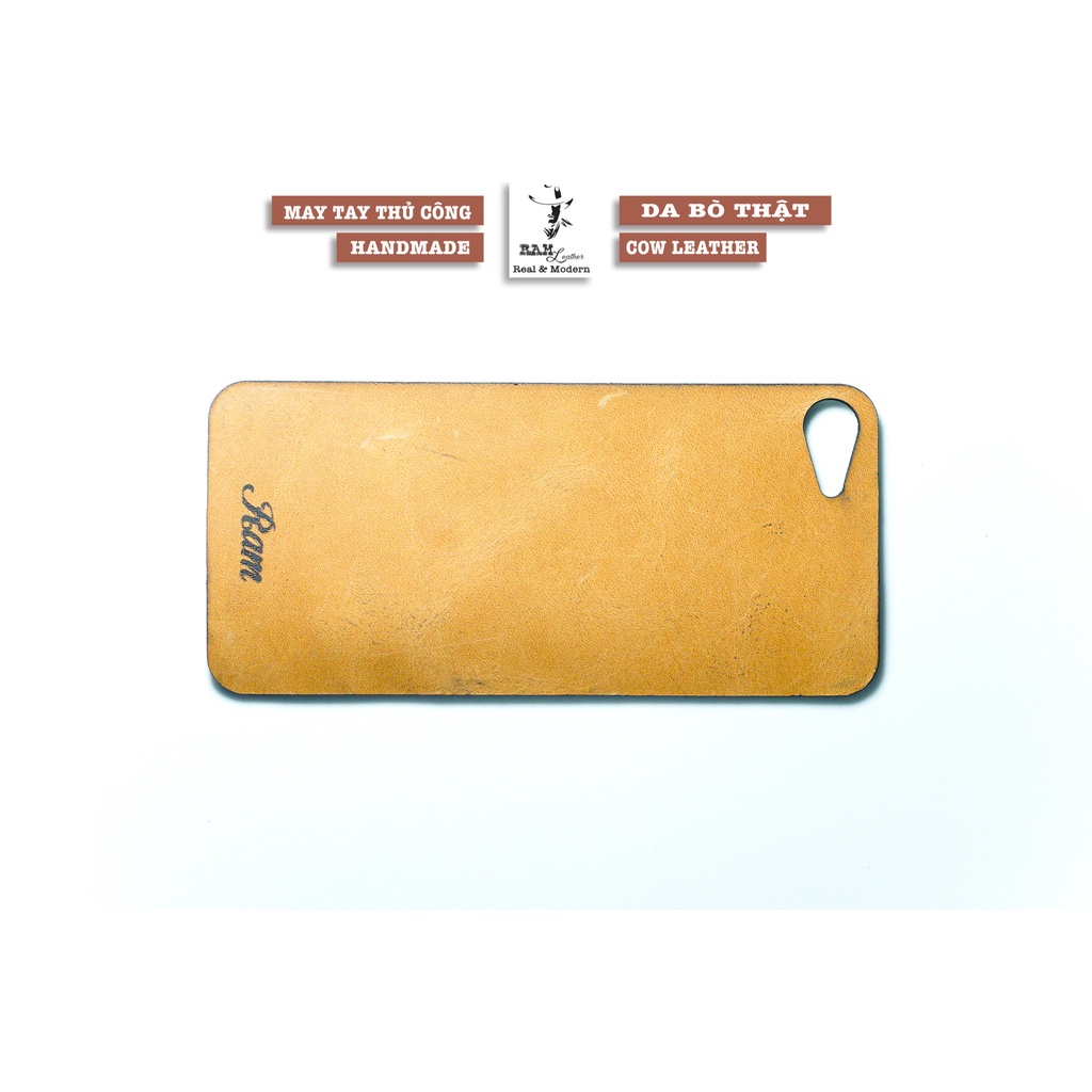 Tấm Dán Lưng Iphone 7 Da Bò Vàng - RAM Leather