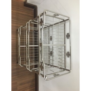 Kệ Inox Đựng Chén Đĩa 3 Tầng Inox Long Vân