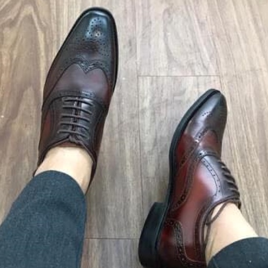 Giày tây nam cao cấp ERMAND da bò thật bảo hành 1 năm kiểu dáng Oxford thời thượng - Mã T68