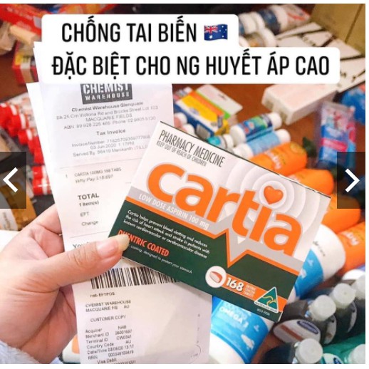 Viên Uống đột quỵ Cartia 168 viên