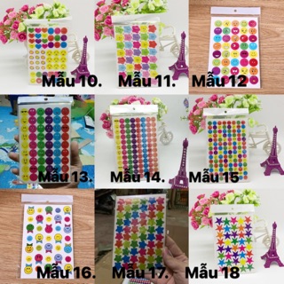 Sticker các mẫu túi 10 tấm