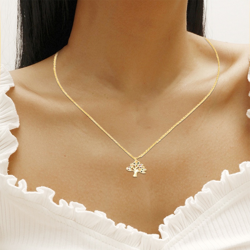 Vòng cổ Mặt Hình Cây Sự Sống Phong Cách Vintage