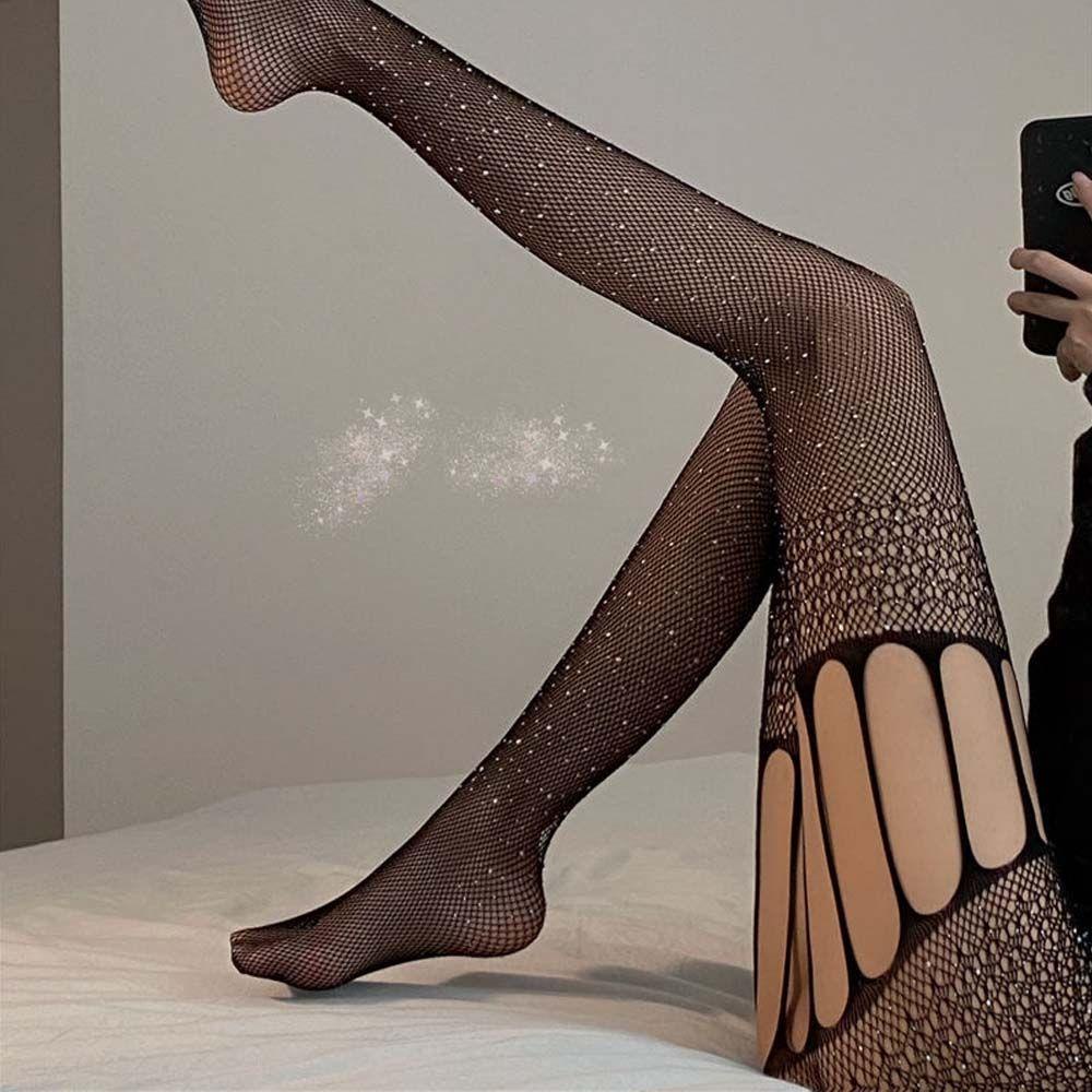Mocho Quần Tất Lưới Rỗng Trong Suốt Phong Cách Gothic Quyến Rũ Cho Nữ