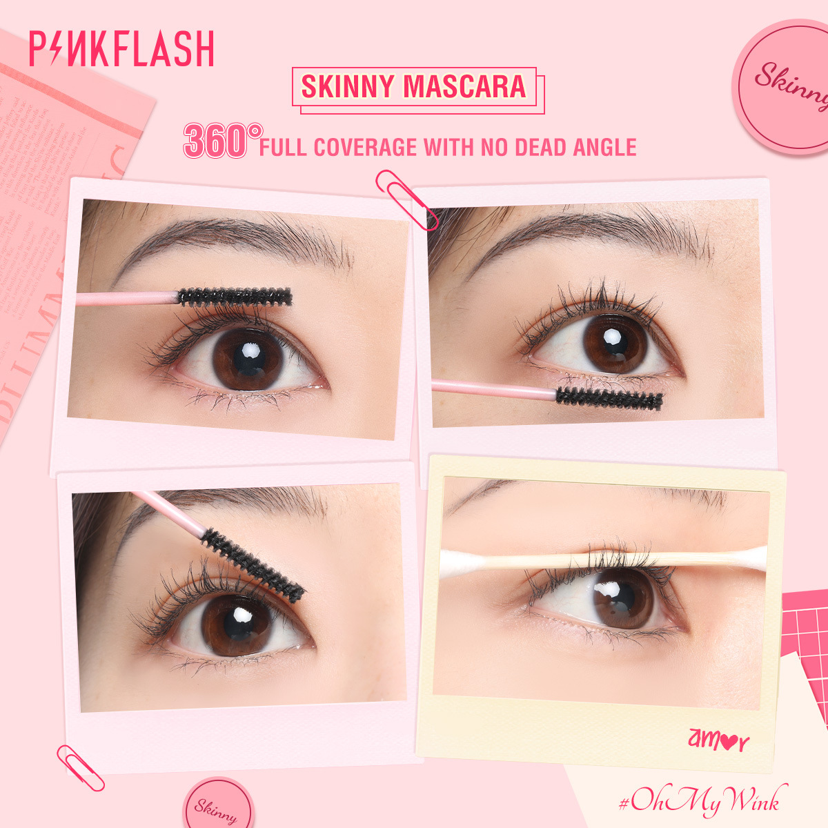 [Hàng mới về] Mascara làm dày mi PINKFLASH OhMyWink chuyên dụng làm đẹp cho nữ | BigBuy360 - bigbuy360.vn