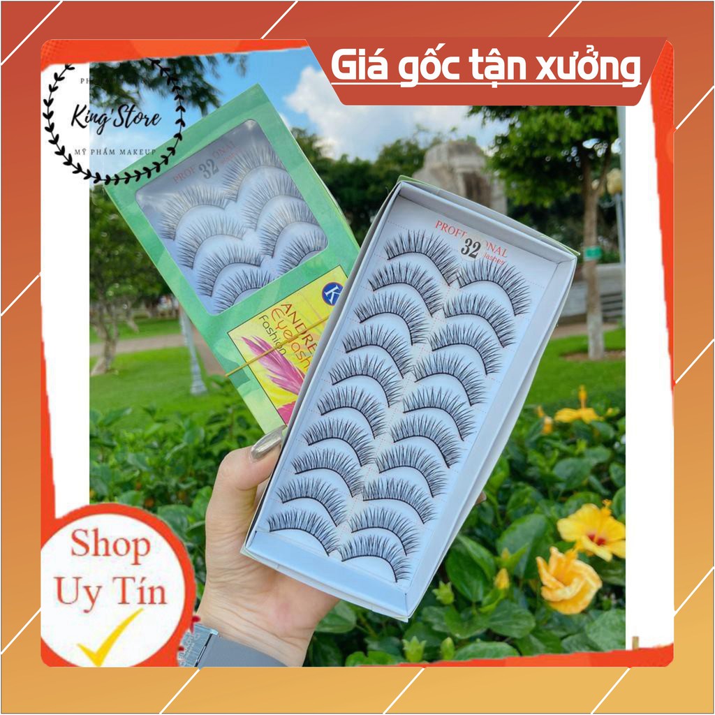 Lông Mi giả 10 cặp (Mi Hộp Xanh Lá) Mã 32