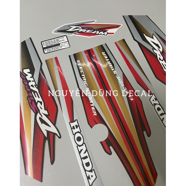 Nguyên bộ tem  như zin cho xe Super Dream đời 2000_ Nguyễn Dũng Decal