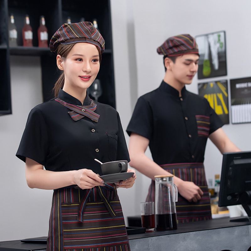 Bộ Đồng Phục Đầu Bếp Ngắn Tay Phong Cách Phương Tây Cho Nam Và Nữ