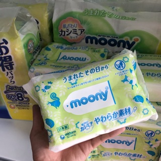 Khăn giấy ướt Moony nội địa nhật gói 80 tờ