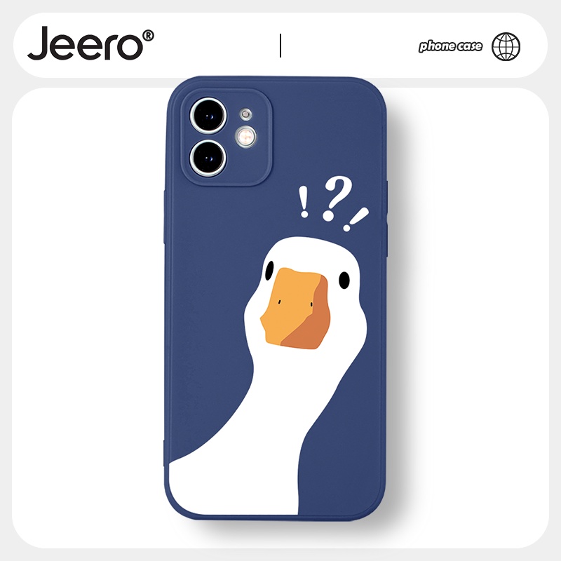Ốp lưng JEERO mềm hoạt hình dễ thương đẹp độc lạ Cho iPhone 14 13 12 11 Pro Max SE 2020 X XR XS 8 7 ip 6S 6 Plus kute HFF688