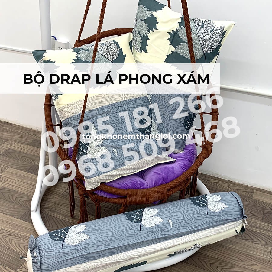 [Ảnh Thật] Lá Phong Xám - Bộ Drap Cotton 4 món Thắng Lợi Chính Hãng