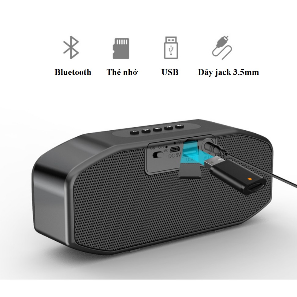 Loa Bluetooth Siêu Bass M4 - Âm Thanh HiFi, bass ấm cực mạnh, Pin 2500mAh